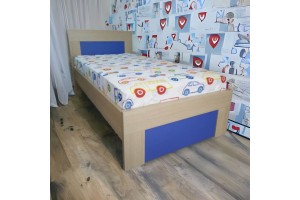 Κρεβάτι παιδικό από μελαμίνη χρώμα μπλε