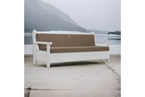 Σουηδικός καναπές-κρεβάτι με αποθηκευτικό χώρο Λευκή απόχρωση