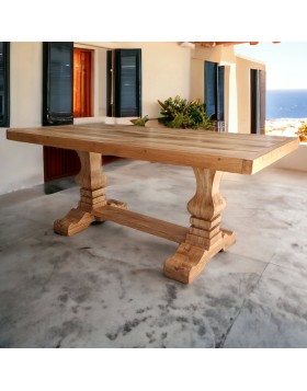 Τραπέζι μοναστηριακό από μασίφ δρυς ξύλο ελληνικής κατασκευής 180x90