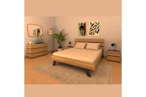 Ξύλινο κρεβάτι απο μελαμίνη Jason ελληνικής κατασκευής 160x200