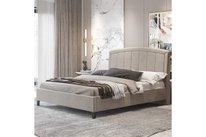 Κρεβάτι υφασμάτινο Glory ελληνικής κατασκευής 160x200  με στρώμα Pure 27εκ.