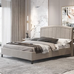 Κρεβάτι υφασμάτινο Glory ελληνικής κατασκευής 160x200  με στρώμα Pure 27εκ.